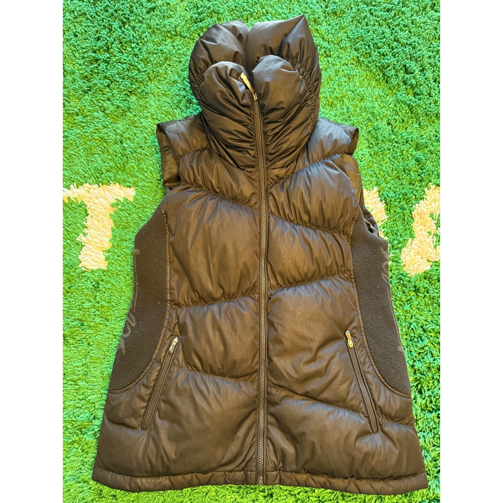 EXR Puffer Vest Womens 100 Black Excellent Team 106‎ Racing Funnel Neck Full Zip